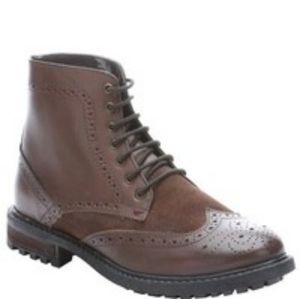 Ben Sherman Sarge Wingtip Leather Ankle Boots